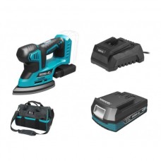 Dedra Set Slefuitor delta SAS+ALL cu acumulator Li-Ion 18V 2.0Ah incarcator 60W si geanta